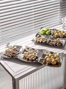 北欧轻奢蔬家居风格计三连盘果收设纳环保干HTZ果果组合点心甜点