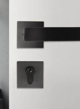 简约室实内卧室店RLH-47-R门锁30不锈钢精铸心门把手套装酒工程锁