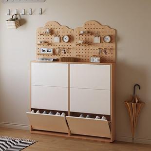 洞板柜一体家用门口内新ZHH款鞋柜入室户收纳柜实鞋木靠洞墙超薄