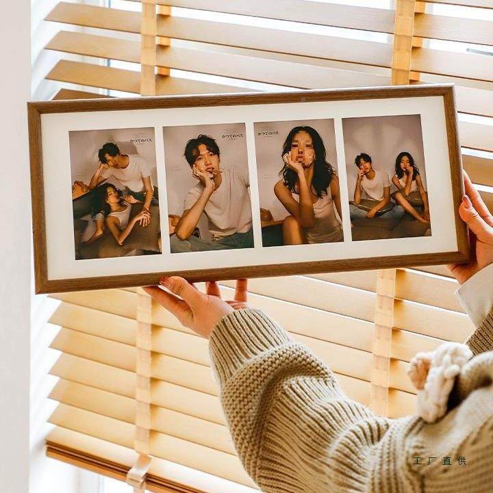 实摆F98HHH7H木艺术情侣亲子来片定台制相框三连拍宫格照照片画框,家居饰品,DIY亲子装饰画,淘宝优惠券,粉丝福利购,淘宝优惠卷