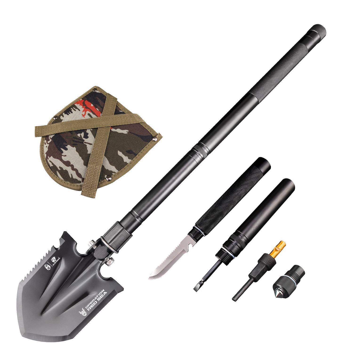 载道中国工兵铲户外车多功能折叠铁汉锹兵援工铲锰钢铲钓GBC-20鱼