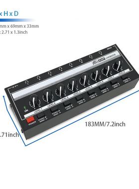 HA0器0TFMS8路监听耳机放大器耳放信号分配立体声一进八出监8听