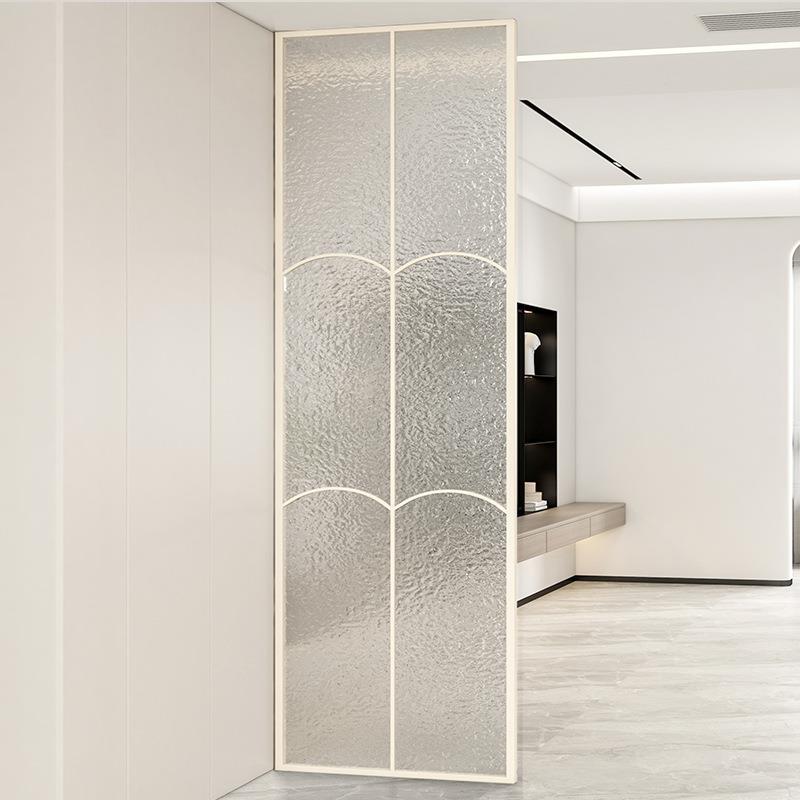 简约进台门奶饰油风玄关洗手半墙装玻璃隔断入户遮对门挡客厅屏风