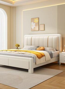 实木简约现代白色简约卧米1室.5简约卧轻奢1JKK.8主米双人床高箱