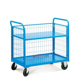 网格围网手车仓库物超市快递周转带车围栏多层拖笼车推车545流周