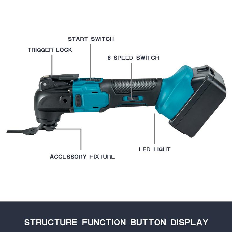 充电摆式无刷万用宝锂电动铲修机边多SLS功能电动切磨木工装修机