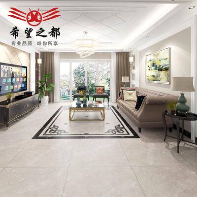 希0望之都柔光砖通体大理石瓷砖80BJY80840x8客0灰白色厅地砖简约
