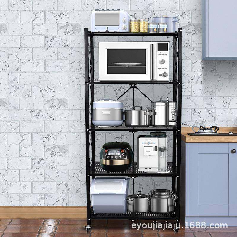 房蔬菜置物架折免装微永吉001波炉移动收纳安书架多层落叠地折叠,收纳整理,书桌收纳置物架,淘宝优惠券,粉丝福利购,淘宝优惠卷