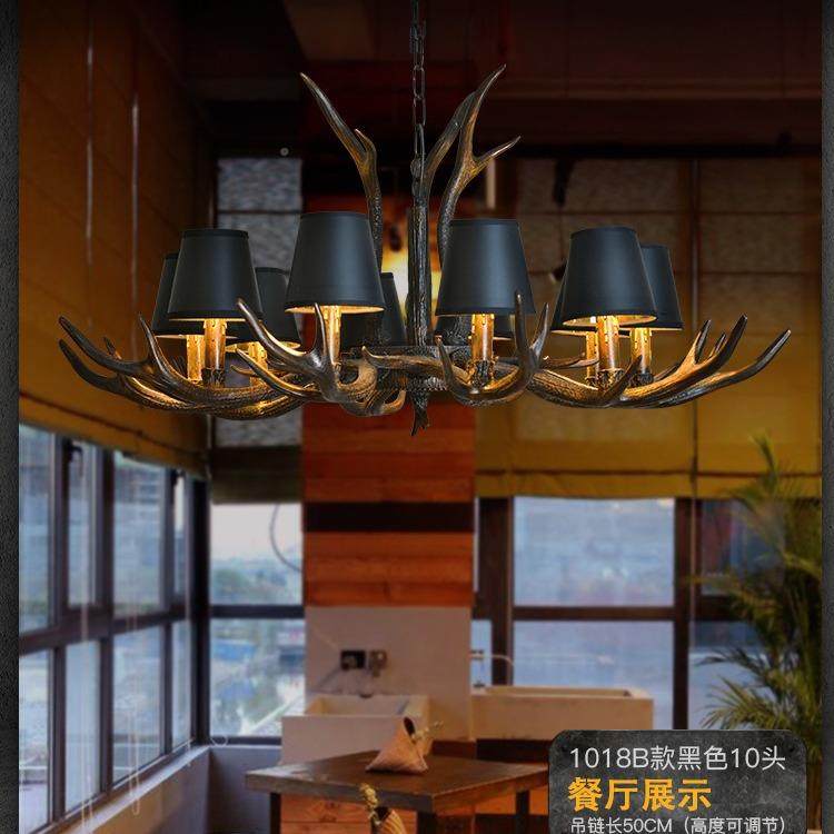 黑色风家格吊灯用客厅装饰灯罩灯美式110浪漫风格吊餐厅照明灯纯,家装灯饰光源,智能吊灯,淘宝优惠券,粉丝福利购,淘宝优惠卷