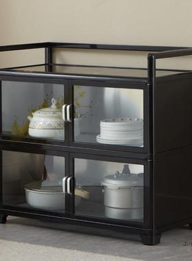 铝合柜金餐边柜简易储物柜房家用厨茶水柜多功EKP收能纳柜橱柜置