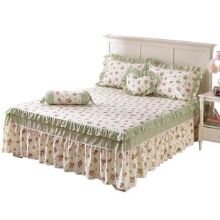 F75SM7TS床 单件床套2夏季 5YA1025新款 棉全棉公主花边床罩纯床裙式