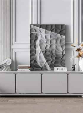 灰色钢琴烤漆SUP电视柜创意个性视听现柜代简约柜弧形地厅客柜包