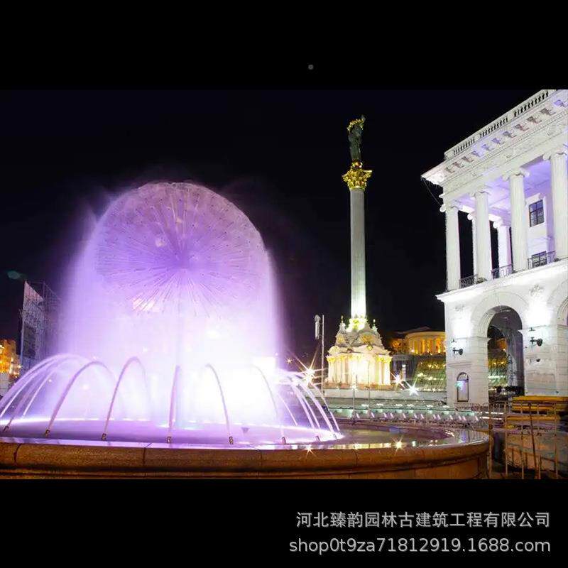 蒲英喷泉水池造流水景观水蒲公英水370晶球喷头公广场景园林水景