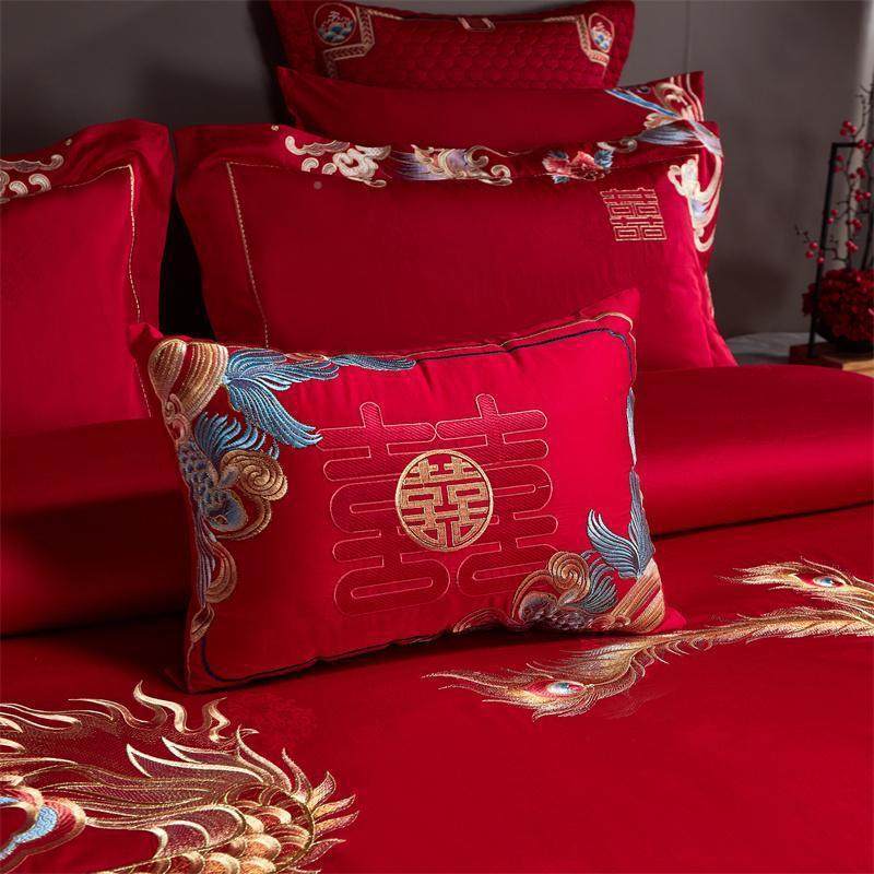 婚庆庆配件小抱大枕红色新房垫枕头VLP含芯子孙喜结婚靠陪嫁一个