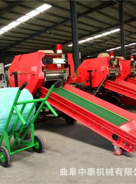 牧米场用玉秸秆自用打PRZ包机青储缠式打捆包膜机动进料草料膜压
