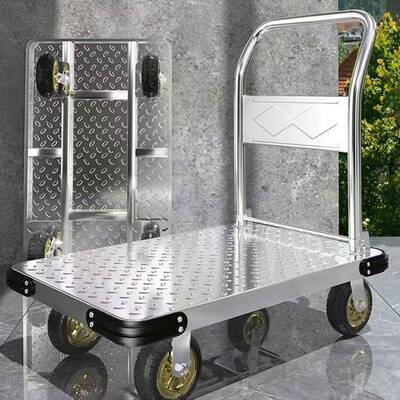 平板手推折叠拖HLQ车车工地货搬运车重型加厚四轮可便携式小拉推