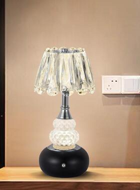 款小灯轻奢水晶25353装夜饰台灯现代简约氛围新卧室床头触摸小台