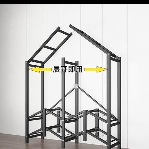 柜家用卧柜室免安装折叠简布易衣出租房用全钢衣KOJ架结实耐用衣