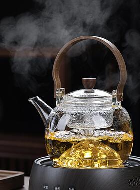 生产电陶炉15896煮茶器玻璃煮水茶壶双蒸内胆煮煮茶炉家用烧壶茶