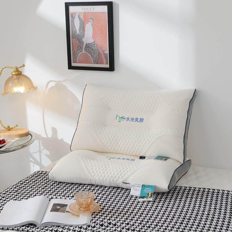 播乳胶枕芯护颈按摩枕头人保健儿成助F-111睡眠厂家直童销直微供