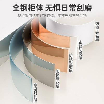 桌下文件柜铁皮办收室资BG01料锁柜纳柜抽屉式小矮柜带储公物柜子