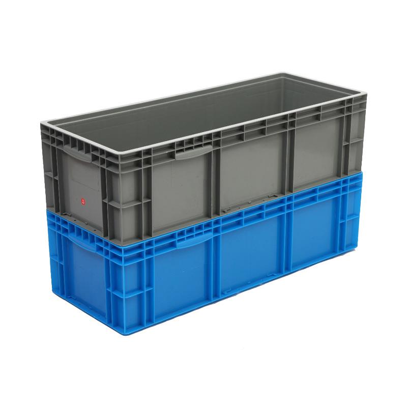 蓝灰色1BBV000*00*280物流箱加厚周转2箱料4长方形EU塑4108物流箱