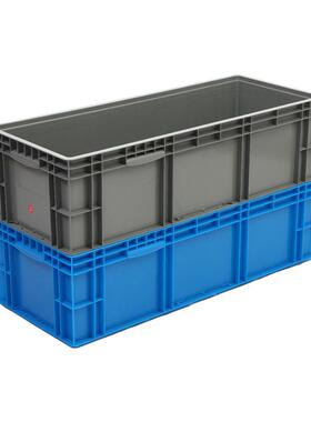 蓝灰色1BBV000*00*280物流箱加厚周转2箱料4长方形EU塑4108物流箱