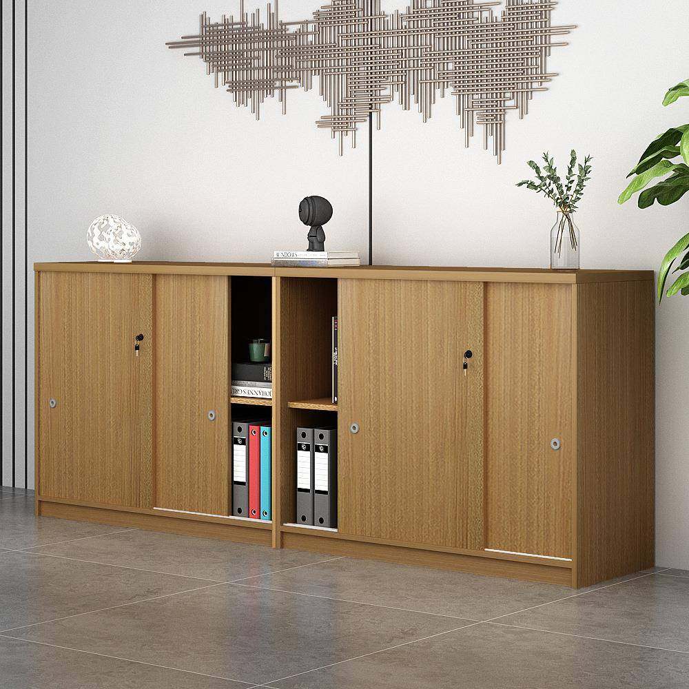 柜ft办公室约文件柜柜落地储物小柜木质矮靠墙推拉子长条QTI柜简,商业/办公家具,办公储物柜,淘宝优惠券,粉丝福利购,淘宝优惠卷