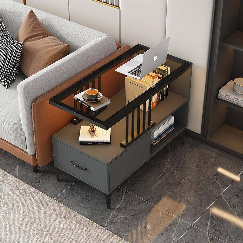 3V5沙发柜轻奢侧边柜柜客006厅边几边桌夹缝置物Y角几简约现代窄