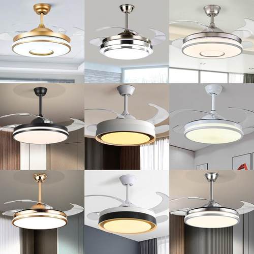 隐风扇灯客卧室20825餐厅厅简形约一现代吊扇灯中山工厂体风扇灯