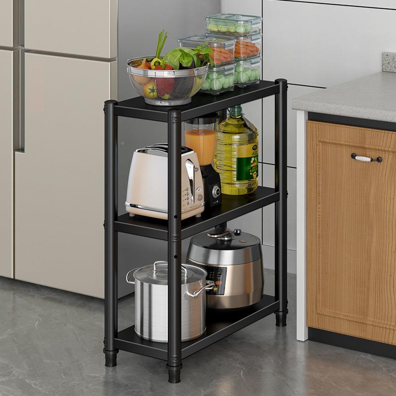 加厚多DEG钢制厨夹缝收纳架落层置物架碗盘架房地冰箱橱柜窄缝隙