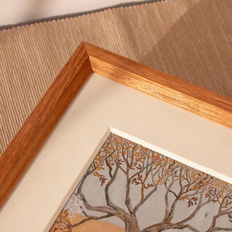 实木框洗照多画孔相框摆台三连框组相Y-3013柚架榫卯创片意婚纱合