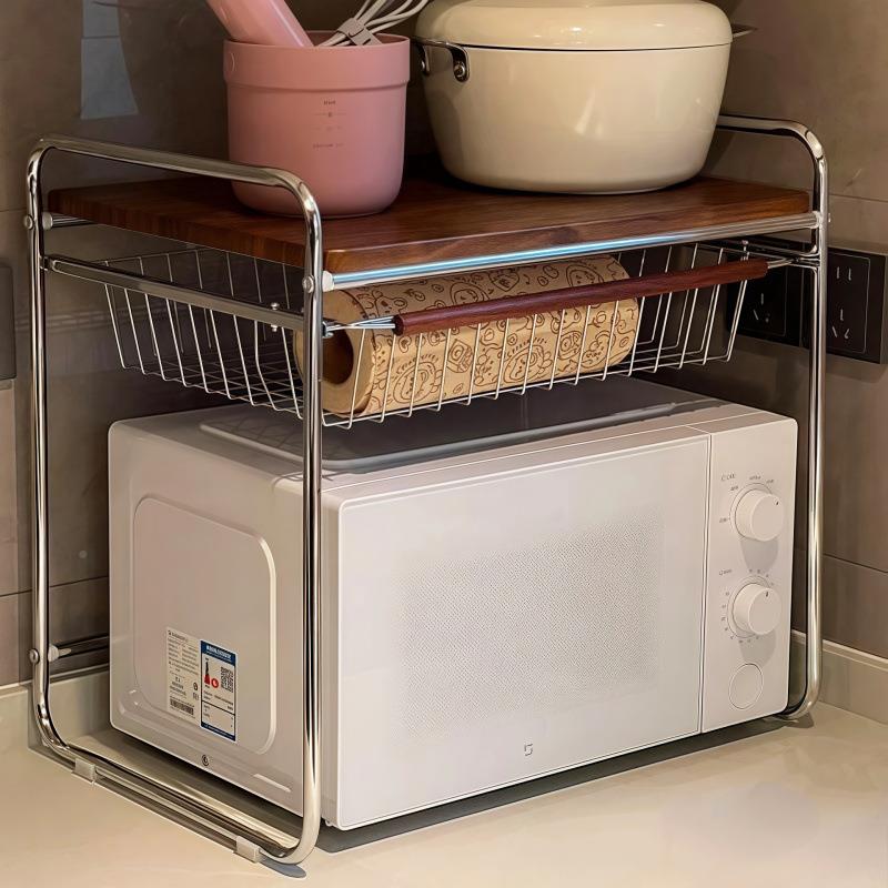 加大款微炉置架多LA621541层篮款家波用厨房收纳置物物架桌面收纳