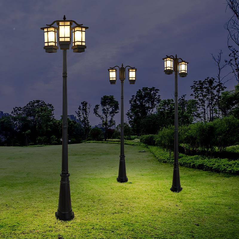 UOO户外头庭院灯水led高杆3米小区防双路别灯过道花园公园墅景观