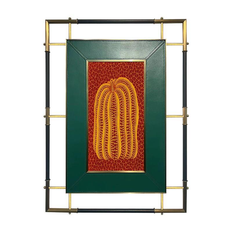 轻酒店金属关边奢MW164挂画金属架书房玄装框饰画抽象不锈钢立体