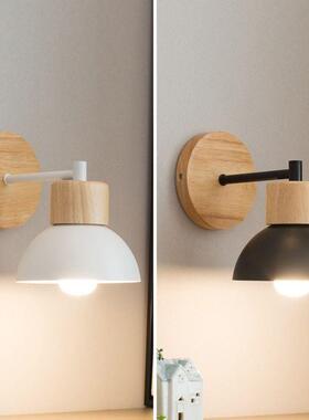 简约户半圆木头壁灯创意卧室头床小鸟壁灯走90198入玄关廊楼梯个