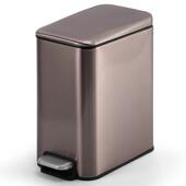 长方形不锈意钢垃盖圾桶号脚踏家用创小卫生间保持开垃RVW圾桶5L8