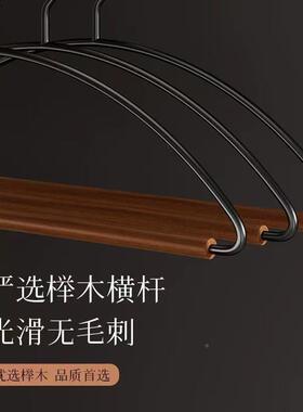 半无痕不起包铁艺实衣架衣木家用衣F99JS6TH柜圆帽间民宿酒店木质