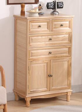 J331斗柜实B木美式收纳储物柜卧置室客厅边柜靠墙小柜子柜餐边物