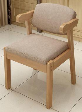 木椅家餐椅桌椅实靠背椅用凳子简约卧子室家居72503电脑学生办公