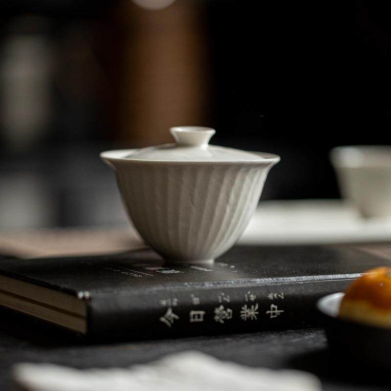 弥言草木盖碗茶杯纯手式工泡灰茶碗BJL单个茶杯日不烫具手家用功,电子元器件市场,其它元器件,淘宝优惠券,粉丝福利购,淘宝优惠卷