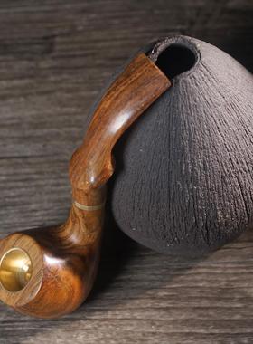 木烟烟LWF斗实木传统老式烟嘴件可清洗檀式锅过滤芯木雕工艺小礼