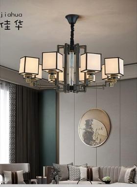 新中式吊灯大气客厅灯古39652典灯现代约餐厅吊复简国古别墅中风