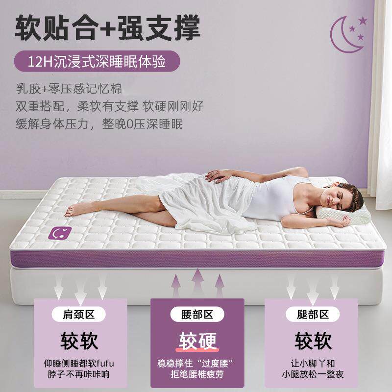 乳垫胶记忆棉床遮物卧室单人软子榻榻米海绵220垫垫租盖房专用床