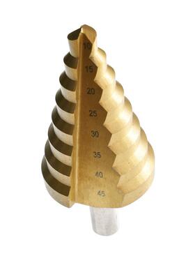 厂家直销10-APV45具m头m头宝塔钻三角柄扩孔钻木工打孔工镀钛阶梯