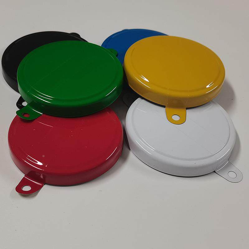 现O货彩油桶封口盖20桶0升可印制LOG加厚铁防盗盖防水VIW盖色铁皮