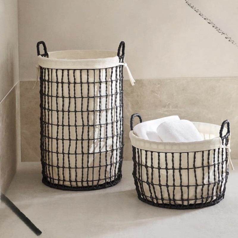 衣衣脏服纳筐UWL脏衣篓家用脏衣篮收纳桶ins浴收室编织洗篮轻奢日