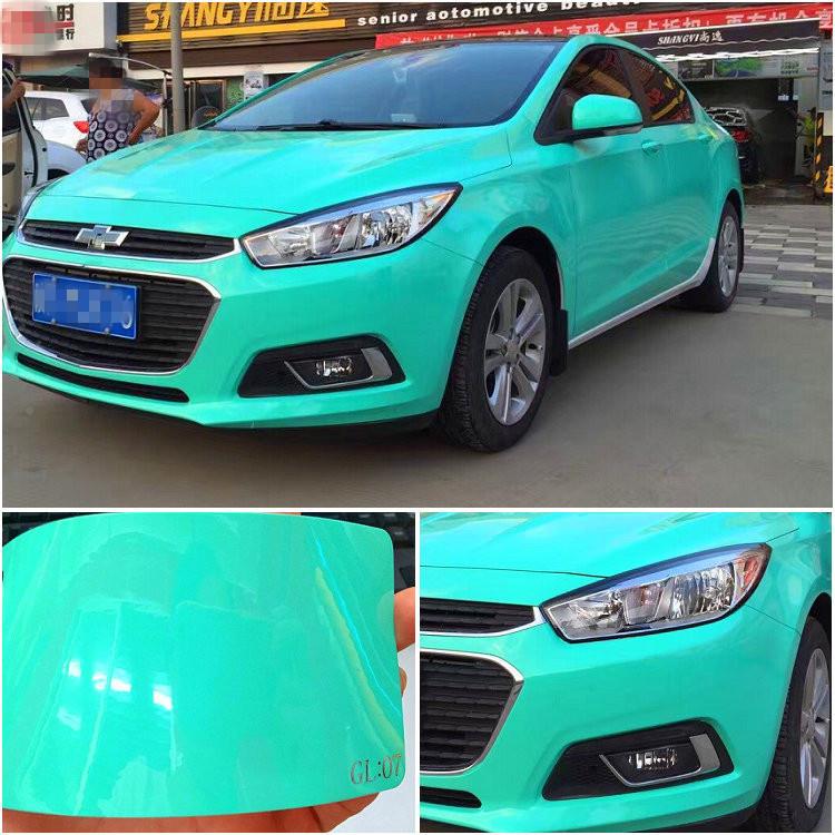 层亮光汽车改色膜身贴纸亮光面贴膜汽车黑车改装LXN改色车衣保护