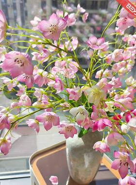 铃花兰花客厅轻桌装F98THMJM饰花艺插花艺摆奢件餐假花摆设花束