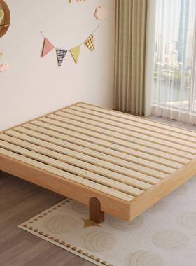 童儿榻床榻米RCN实木户现代简约床小型民宿无头榻榻米床架